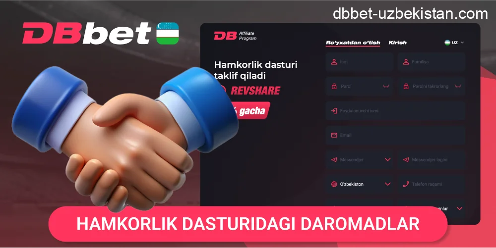 DBbet affiliate daromad imkoniyati
