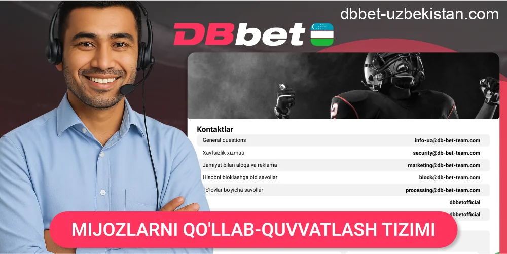 DBbet mijozlarni qo‘llab-quvvatlash tizimi