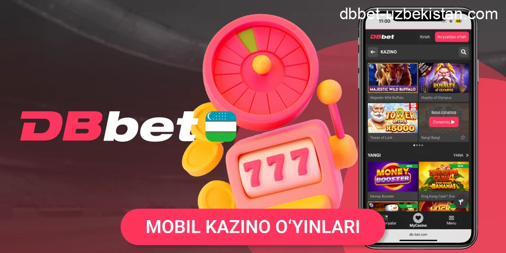 DBbet mobil kazino o‘yinlar tanlovi