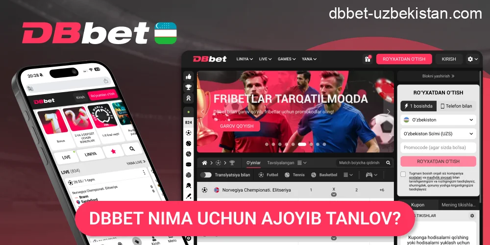 DBbet afzalliklari va imkoniyatlari