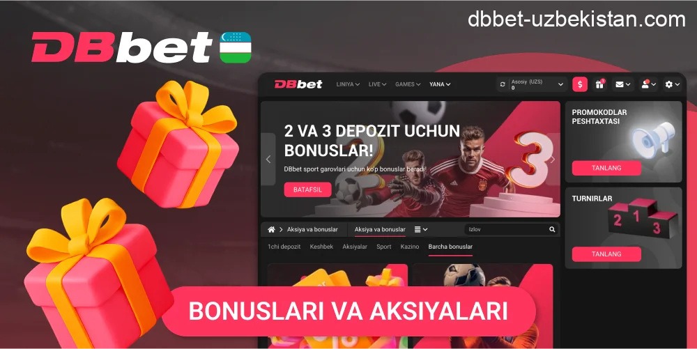 DBbet bonuslar va aksiyalar