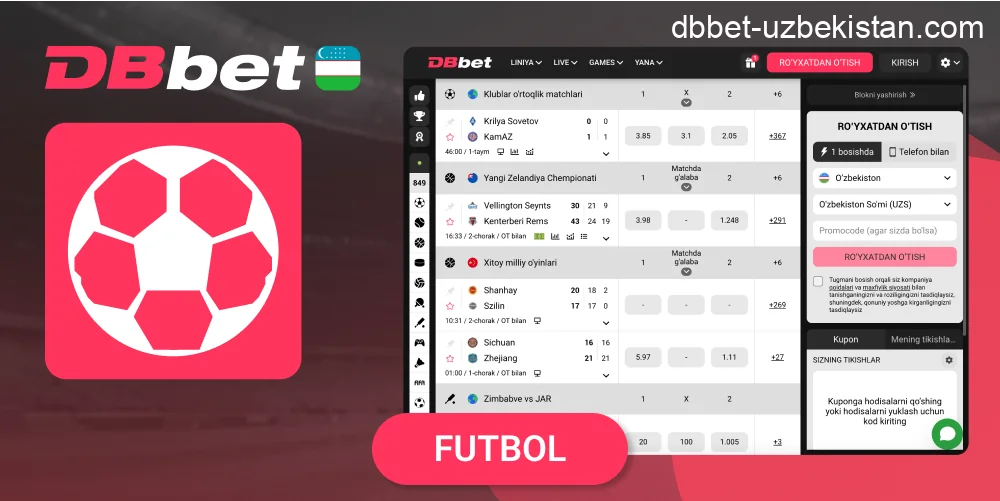 DBbet futbol garovlari tanlovi