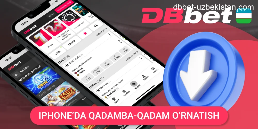 DBbet iOS ilova o‘rnatish ko‘rsatmali